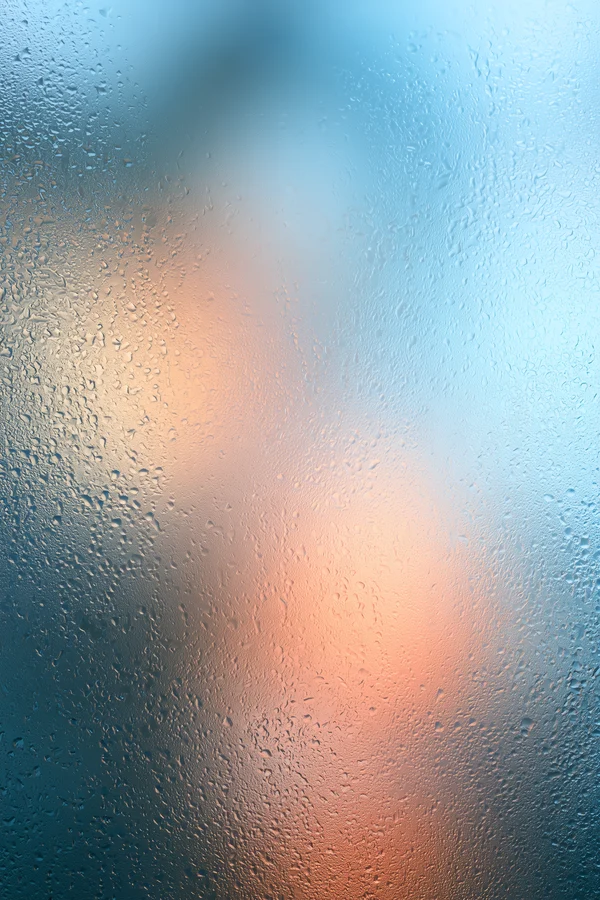 Condensation on Frosted Glass