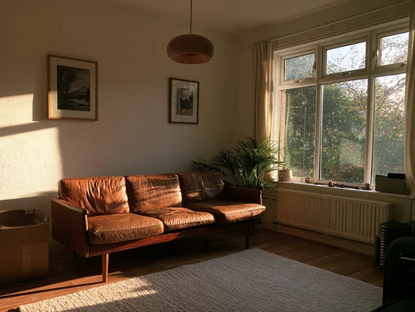 Sunlit Mid-Century Living Room