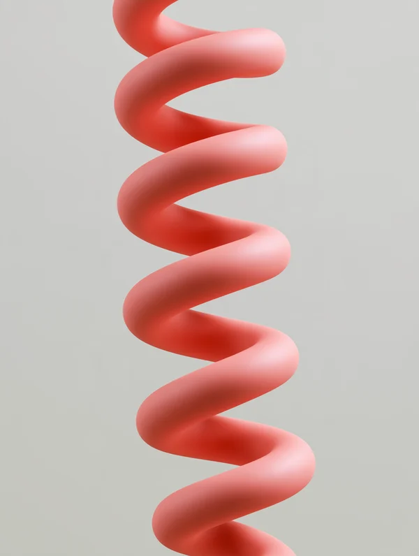 Coral Pink Spiral Coil