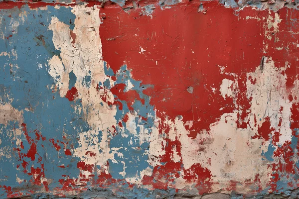 Weathered Multi-Layered Painted Wall