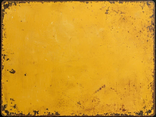 Weathered Yellow Metal Surface