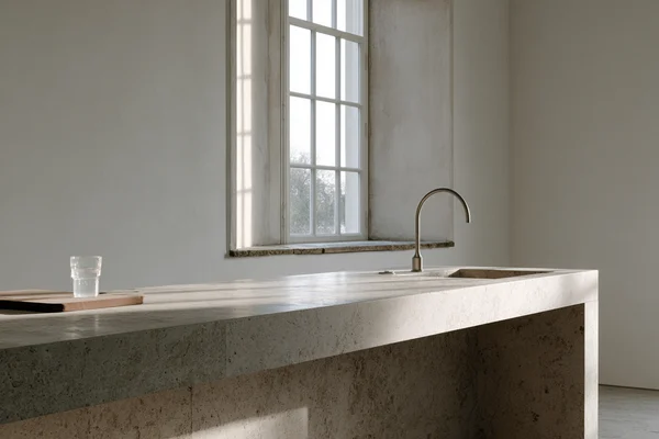 Minimalist Stone Kitchen Countertop