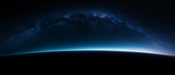 Milky Way Over Earth Horizon