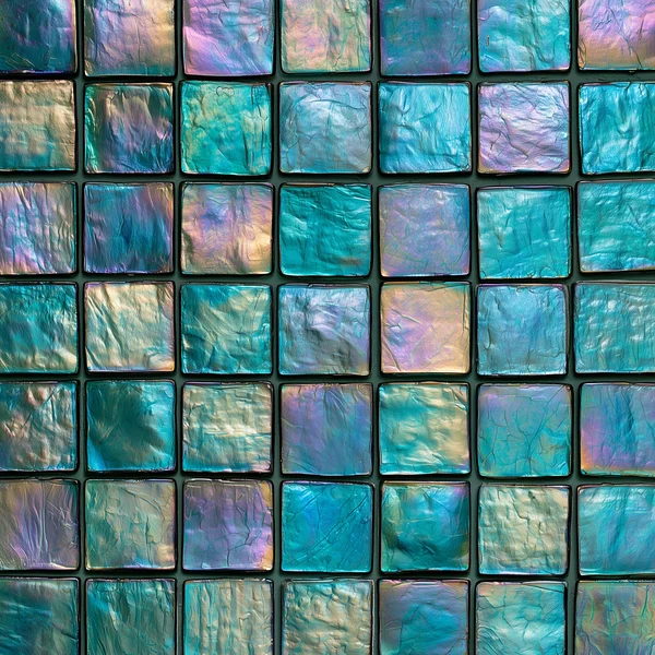 Iridescent Glass Tile Grid