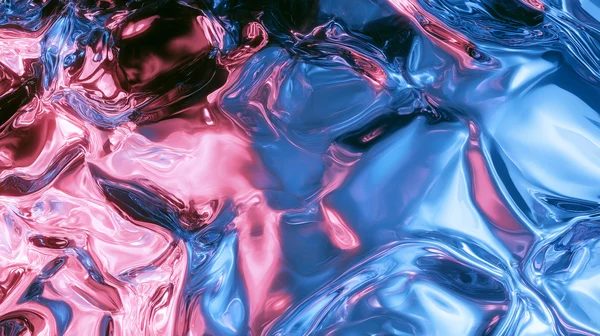 Abstract Liquid Chrome Surface