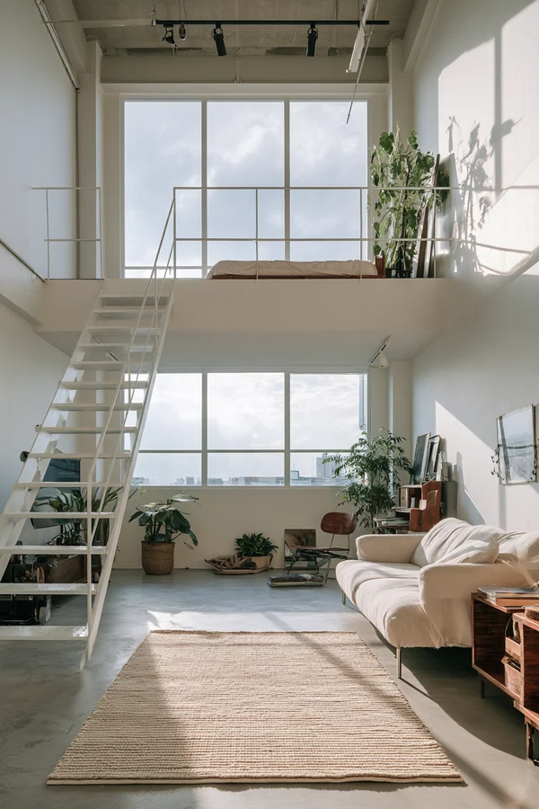 Bright Loft Apartment with Mezzanine Level