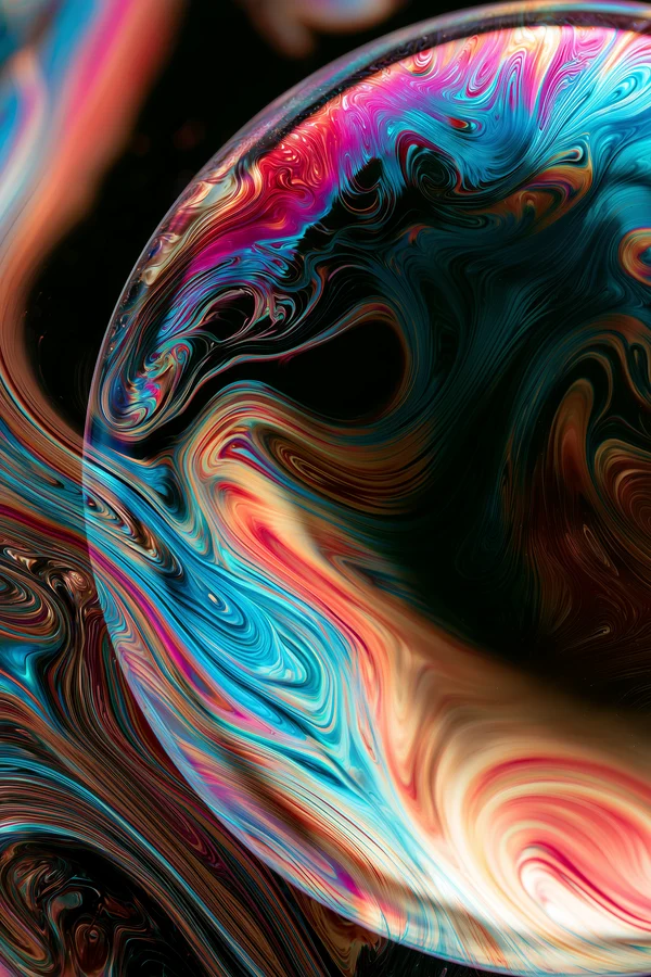 Iridescent Swirls in a Soap Film