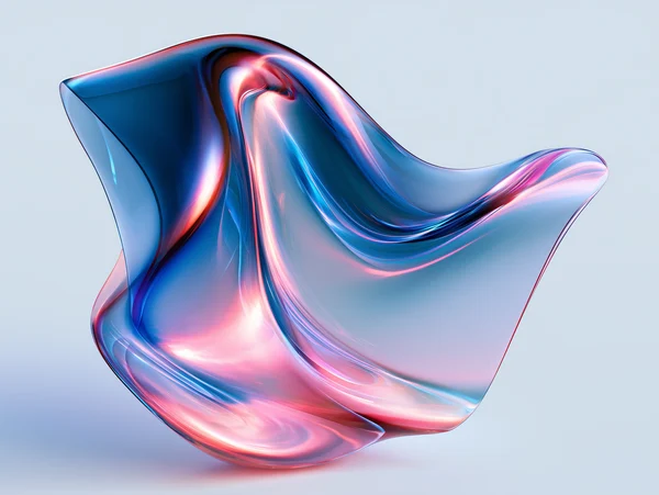 Iridescent Abstract Glass Form