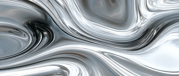 Liquid Chrome Abstract Surface
