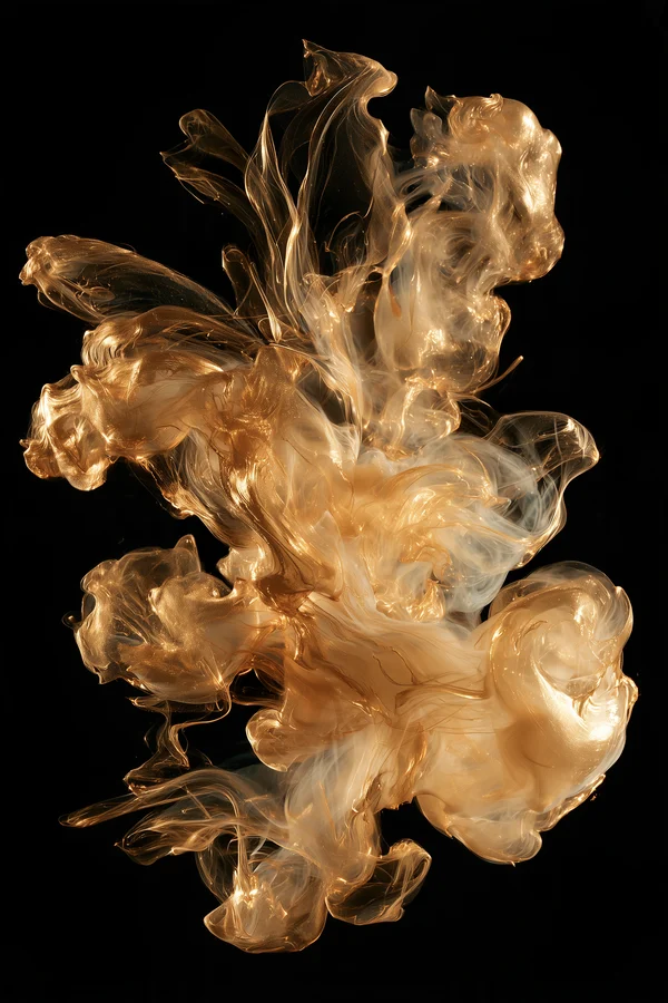 Golden Fluid Swirl