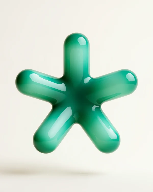 Emerald Green Star Shape