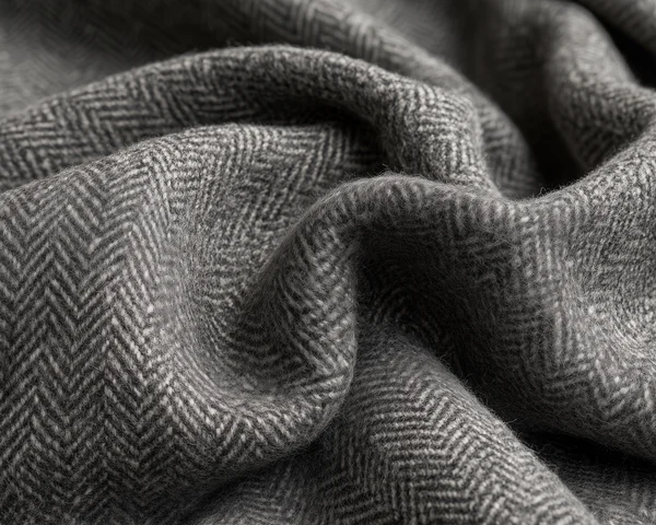Gray Herringbone Wool Fabric Texture