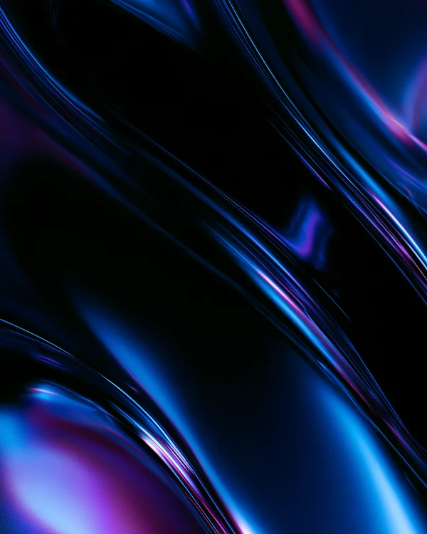 Abstract Iridescent Blue Flow