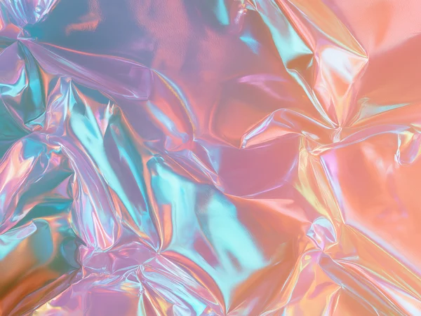 Iridescent Wrinkled Plastic Texture