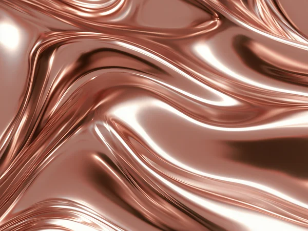 Rose Gold Liquid Metal Waves