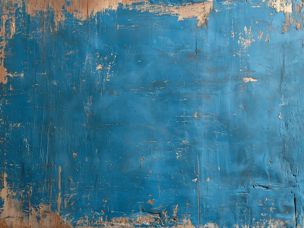 Weathered Blue Painted Wood Surface