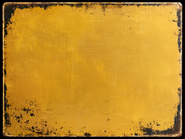 Weathered Yellow Metal Surface