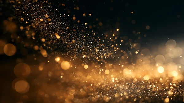 Golden Glitter Particles