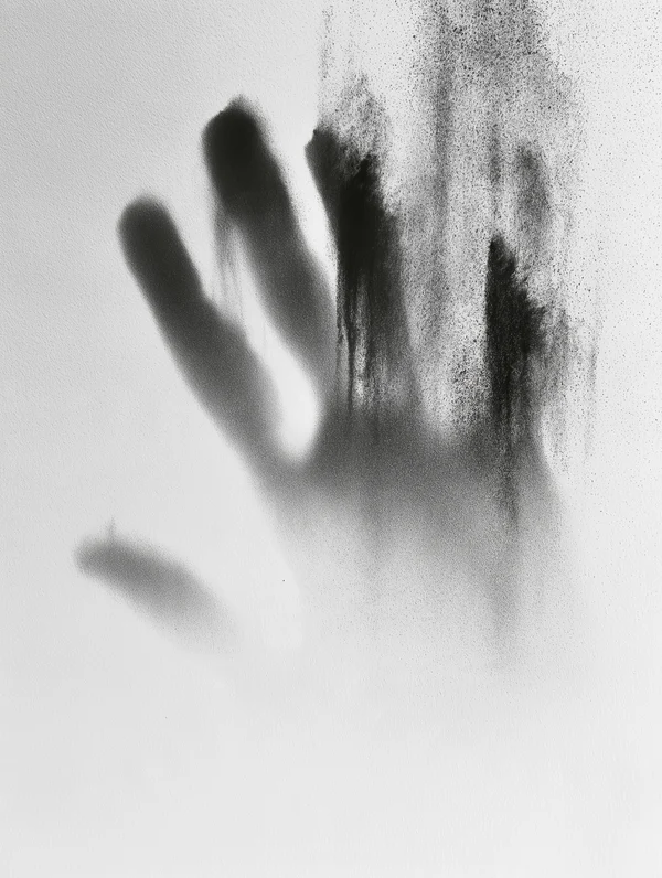 Abstract Monochrome Handprint Texture