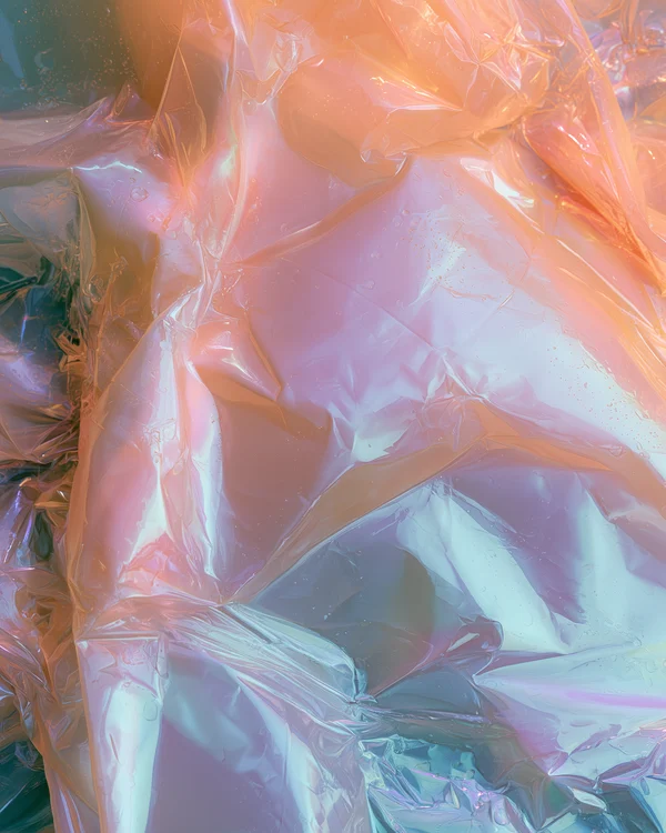 Iridescent Wrinkled Plastic Texture