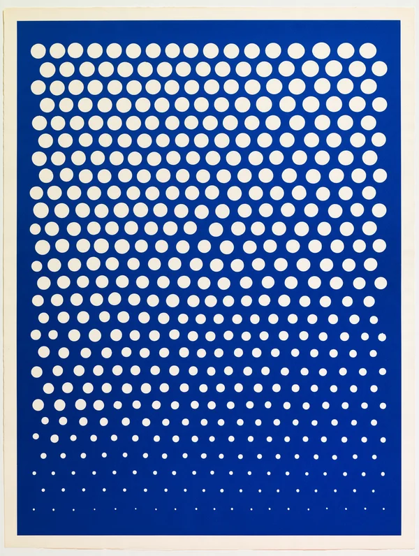 Blue Halftone Grid