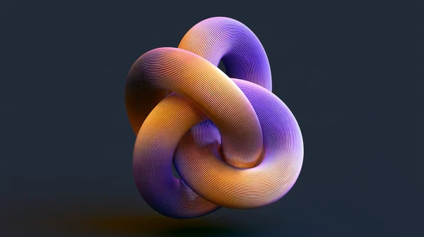 Abstract Interlocked Geometric Knot