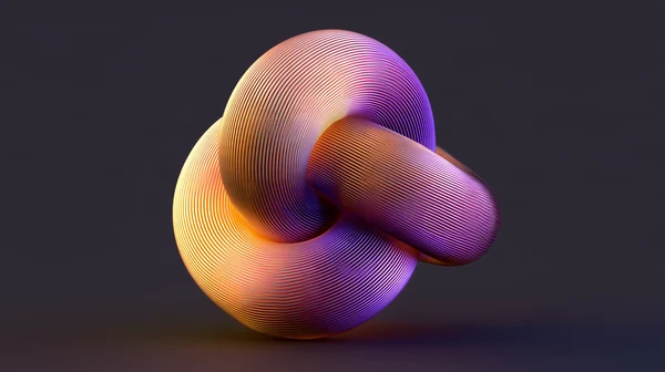 Abstract Interlocked Geometric Knot