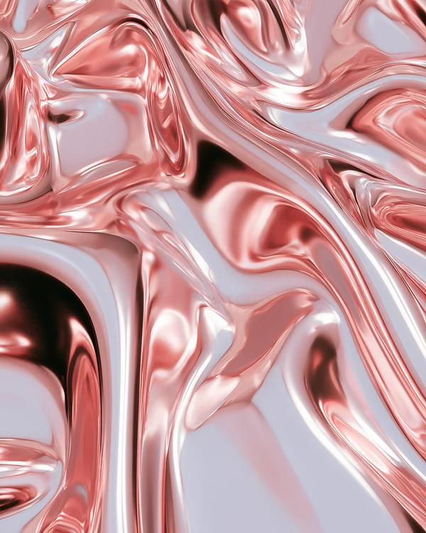 Liquid Rose Gold Metallic Surface