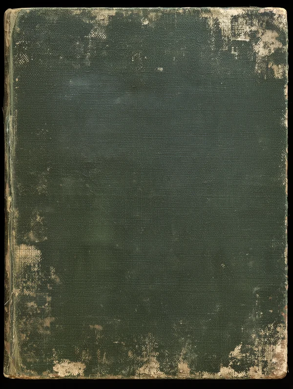Worn Green Fabric Book Cover