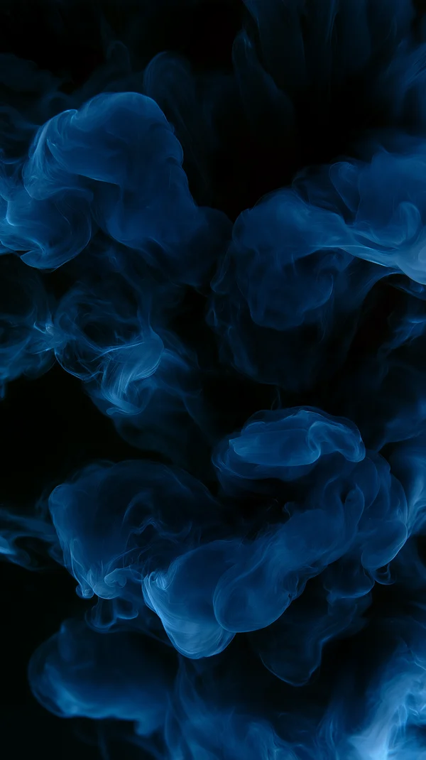 Swirling Blue Ink Plumes