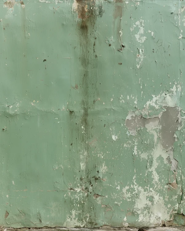 Weathered Sage Green Plaster Wall