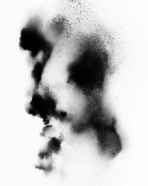 Abstract Monochrome Ink Smudge