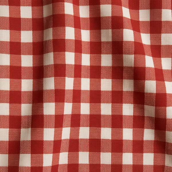 Red and White Gingham Fabric Texture