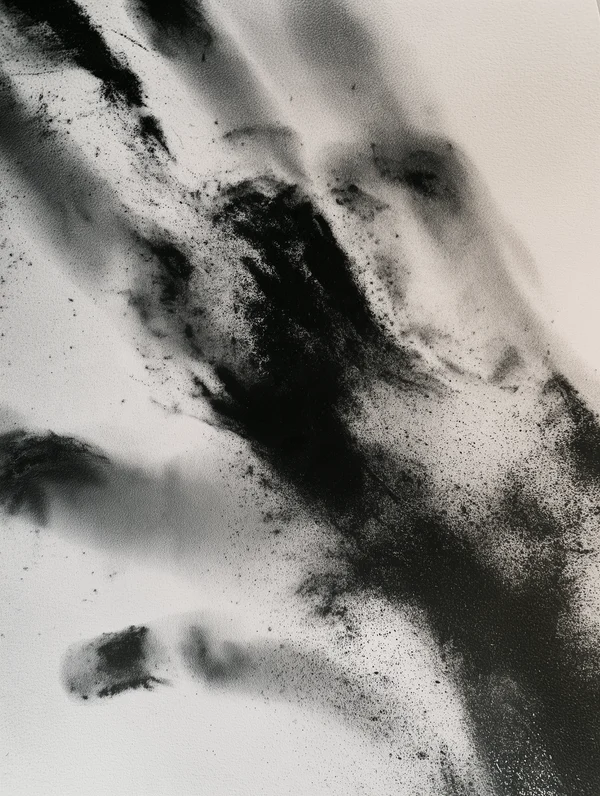 Abstract Monochrome Toner Smudge