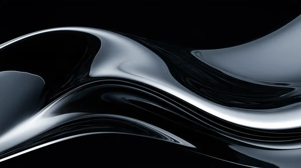 Liquid Chrome Abstract Wave