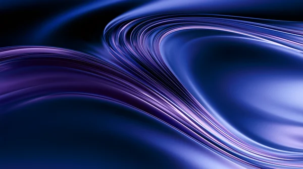 Abstract Blue and Violet Flowing Curves