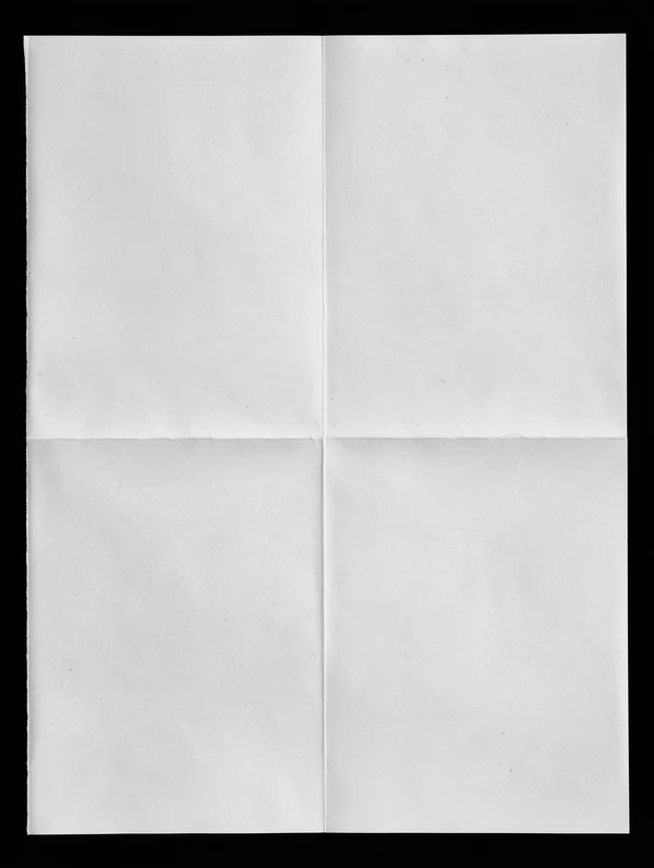 Folded White Paper Sheet