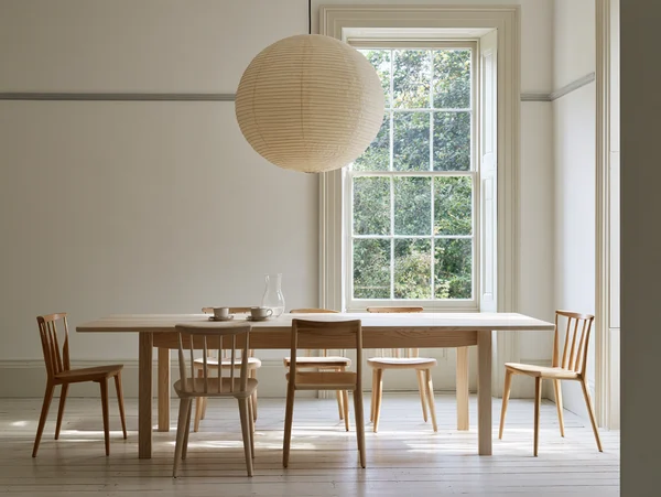 Minimalist Dining Room with Wooden Furniture