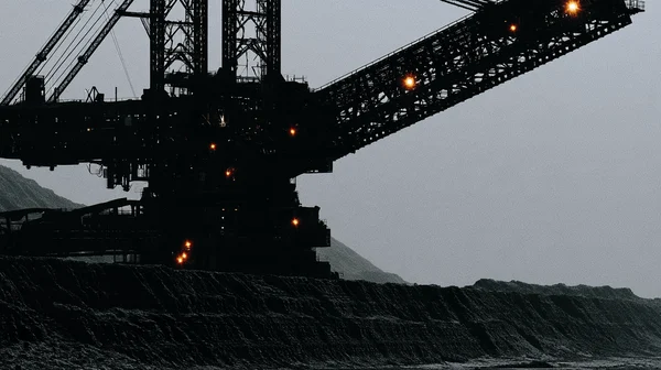 Giant Industrial Excavator in Open Pit Mine