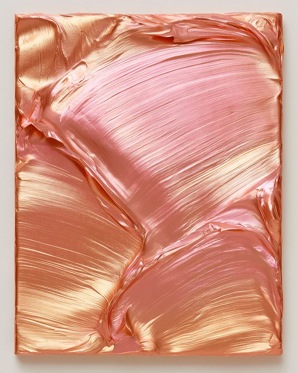 Pearlescent Pink and Gold Paint Texture