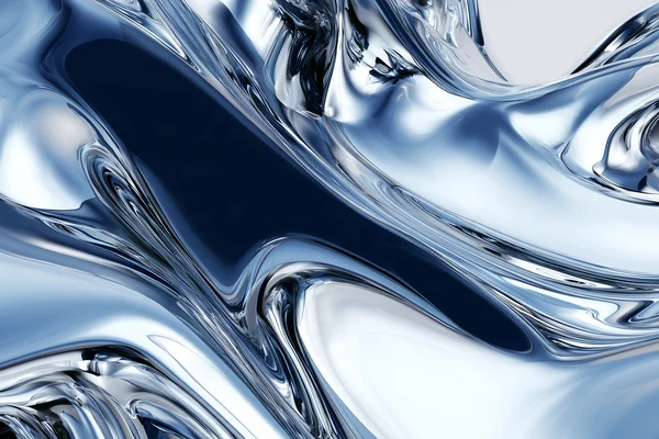 Liquid Chrome Abstract Surface