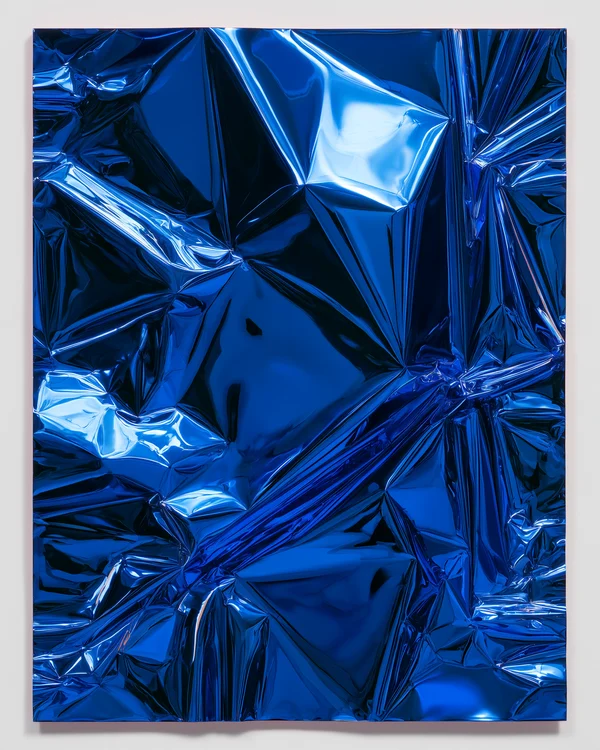 Abstract Blue Metallic Texture