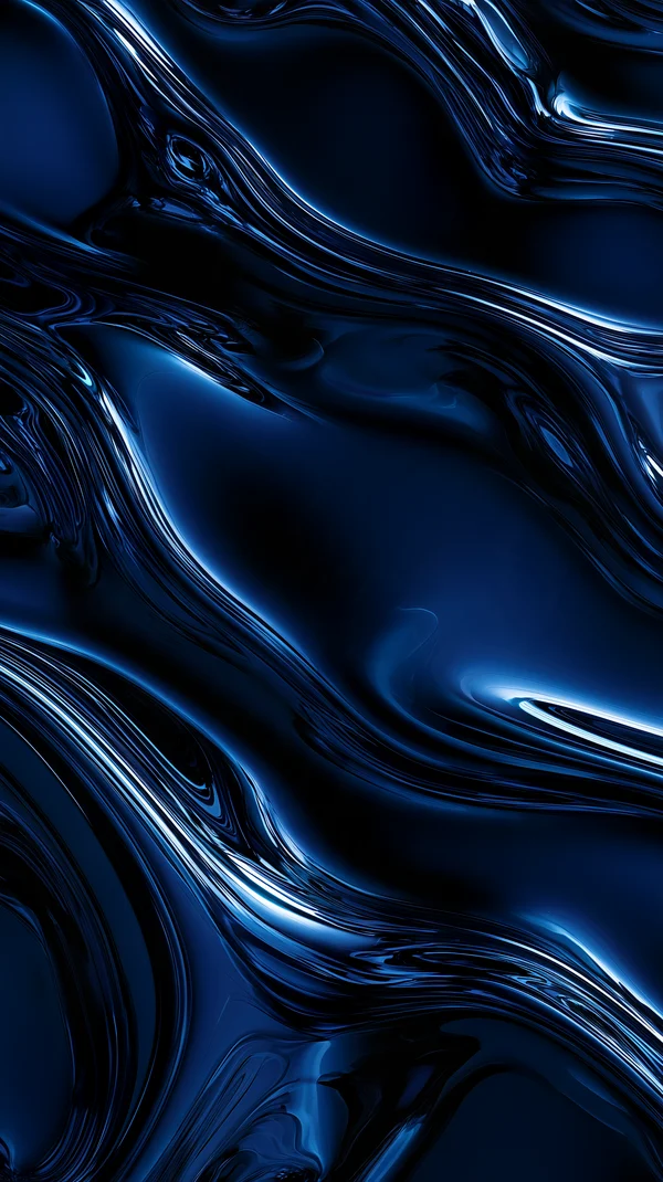 Abstract Midnight Blue Liquid Flow