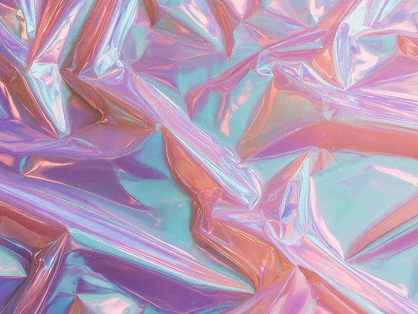 Iridescent Wrinkled Plastic Texture
