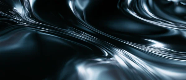 Abstract Liquid Chrome Waves