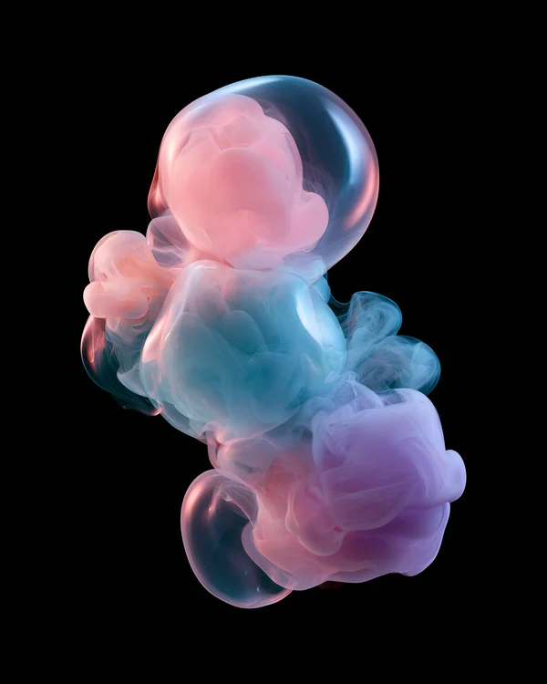 Pastel Ink Clouds in Water