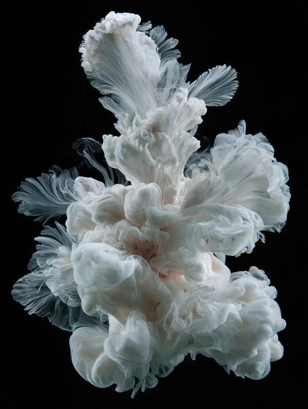 White Ink Plume in Water