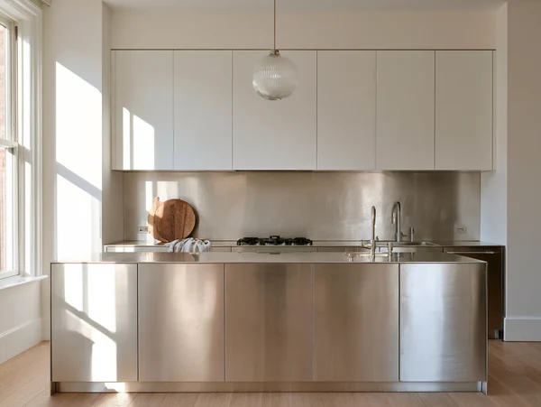 Modern Stainless Steel Kitchen Interior
