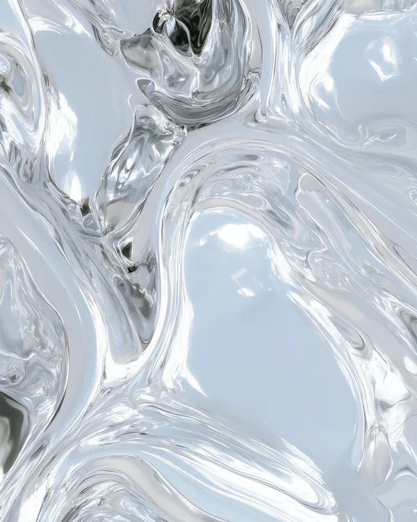 Liquid Chrome Abstract Surface