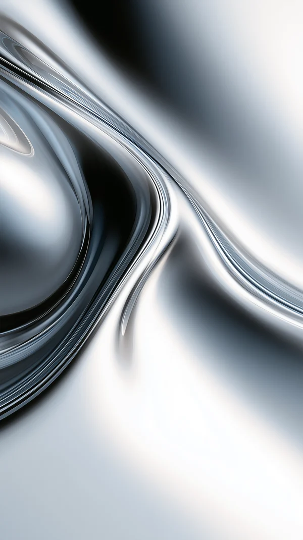 Liquid Chrome Abstract Wave